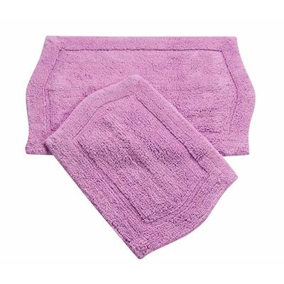 Waterford 2 Piece Set Bath Rug Collection by Home Weavers Inc in Purple