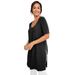 Plus Size Women's Mega Knit Tunic by Jessica London in Black (Size 18/20) Long Shirt