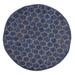 Beehive Modern Collection Area Rug Round by Home Weavers Inc in Blue (Size 57" ROUND)