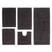 Classy Bathmat 5 Piece Bath Rug Collection by Home Weavers Inc in Grey
