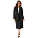 Plus Size Women's 2-Piece Stretch Crepe Single-Breasted Skirt Suit by Jessica London in Black (Size 24) Set