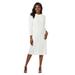 Plus Size Women's Cable Sweater Dress by Jessica London in Ivory (Size 18/20)