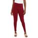 Plus Size Women's Everyday Stretch Cotton Legging by Jessica London in Rich Burgundy (Size 12)