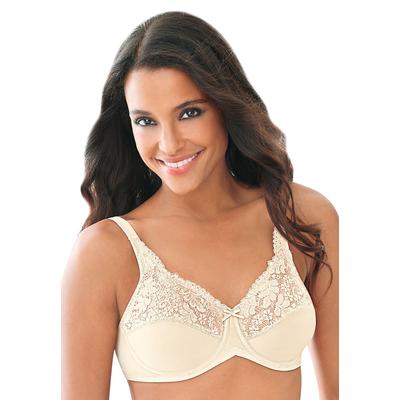 Plus Size Women's Lilyette Lace-Trim Tailored Minimizer® Bra LY0428 by Bali in Ivory (Size 38 DDD)