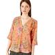 Monsoon Ladies Paisley Print Top in Linen Blend Womens Size Small - Coral Top