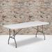 30"W x 72"L Plastic Folding Table with Granite White Surface