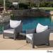 Antibes Outdoor 3-piece Wicker Conversation Set with Cushions - N/A