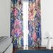 Folk N Funky Peony Background Window Floral Semi-Sheer Curtain Panels Metal | 61 H in | Wayfair WC400-4061