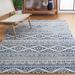 Blue/Navy 72 x 0.39 in Indoor Area Rug - Foundry Select Cobos Geometric Ivory/Navy Area Rug | 72 W x 0.39 D in | Wayfair