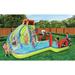 Banzai kids Aqua Sports Inflatable Outdoor Backyard Water Slide Splash Park in Blue/Green/Red | 94.8 H x 159.6 W x 181.92 D in | Wayfair BAN-90350