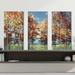 Loon Peak® Kaleidoscope - 3 Piece Wrapped Canvas Painting Print Set Metal in Green | 32 H x 48 W x 0.75 D in | Wayfair