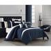 Corrigan Studio® Desi Hypoallergenic Microfiber 6 Piece Comforter Set Polyester/Polyfill/Microfiber in Blue/Navy | Queen | Wayfair