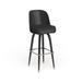 2 Pack Metal Barstool with Swivel Vinyl Upholstered Bucket Seat and Footrest - 17.75"W x 20"D x 41.25"H