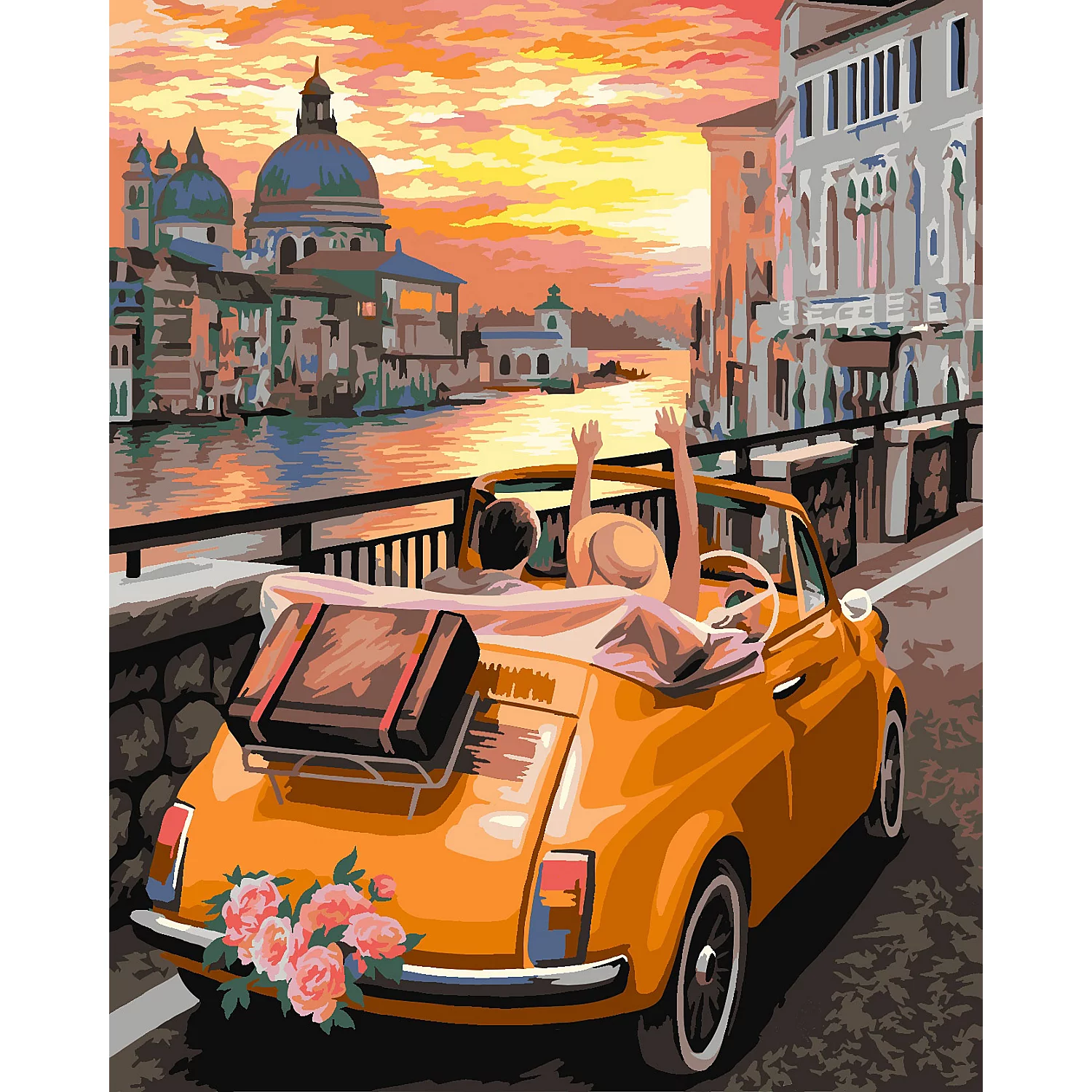 Malen nach Zahlen auf Leinwand Reiselust, 40 x 50 cm Image