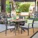 Stamford Outdoor 5 Piece PE Wicker Dining Set with Circular Table by Christopher Knight Home