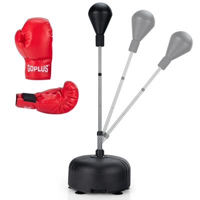 Adjustable Freestanding Punching Bag with Boxing Gloves for Adults and Kids - 19" x 19" x 55"