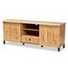 Unna Modern and Contemporary Oak Brown Finished Wood 2-Door TV Stand