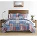 Nautica Raeford Cotton Reversible Quilt Set Polyester/Polyfill/Cotton in Blue | Queen Quilt + 2 Standard Shams | Wayfair USHSA91191152