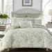 Laura Ashley Natalie Floral 100% Cotton Duvet Cover Set w/ Bonus Pillows Cotton in Green | Twin Duvet Cover + 2 Shams | Wayfair USHSFX1191138