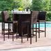 Lark Manor™ Anishia 30" Patio Bar Stool Wood/Wicker/Rattan in Brown | 43.5 H x 18 W x 17 D in | Wayfair 2B2AB87665374F8E9768B16A8981441E