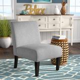 Slipper Chair - Highland Dunes Yokota 22.5" W Polyester Slipper Chair Polyester in Gray | 32 H x 22.5 W x 29.5 D in | Wayfair HLDS3853 40774425