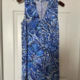 Lilly Pulitzer Dresses | Lily Pulitzer Sz Small Vneck Sleeveless Dress | Color: Blue/White | Size: S