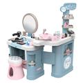 Smoby My Beauty Pretend Play Roleplay Salon with Stool and Mirror, Vanity Station with Lights and Sounds Includes 32 Accessories and Foldable For Storage, For Children From 3+