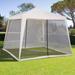 Quili Cream 10x10 Folding Screened Sun Shelter Canopy by Havenside Home