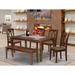 East West Furniture Kitchen Table Set Consist of a Dining Table and Linen Fabric Dining Chairs, (Finish & Pieces Options)