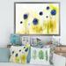 East Urban Home Blue Flowers in the Meadow - Painting on Canvas Metal in Blue/Yellow | 30 H x 40 W x 1.5 D in | Wayfair