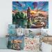 East Urban Home Cityview of Prague by Sunset - Painting on Canvas in Green | 12 H x 20 W x 1 D in | Wayfair 3084A97EDB924831B1EFC70AB78B5C12