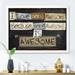 East Urban Home I Love Being Awesome - Textual Art on Canvas Metal in Black | 30 H x 40 W x 1.5 D in | Wayfair BA41349974364D4DB179C1BA0BA77C7C