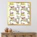 East Urban Home Lamas & Lambs on a Green Meadow - Picture Frame Painting on Canvas in Gray/Green | 16 H x 16 W x 1 D in | Wayfair