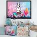 East Urban Home I Love You a Lot Llama Alpaca Cartoon - Painting on Canvas Metal in Pink | 24 H x 32 W x 1.5 D in | Wayfair