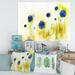 East Urban Home Blue Flowers in the Meadow - Painting on Canvas in Blue/Yellow | 12 H x 20 W x 1 D in | Wayfair C72E62A77F3A4E9980EED929B3410BA0