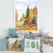East Urban Home Autumnal Forest by the Lake Side V - Painting on Canvas Metal in Orange | 40 H x 30 W x 1.5 D in | Wayfair