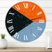 East Urban Home Minimal Geometric Compostions of Elementary Forms VI - Modern wall clock Metal in Blue | 16 H x 16 W x 1 D in | Wayfair