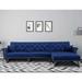 Blue Sectional - House of Hampton® Aizak 115" Wide Velvet Reversible Sleeper Sofa & Chaise Velvet | 32.3 H x 115 W x 59.37 D in | Wayfair