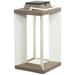 Blade 18 1/2"H White Weathered Teak Wood LED Solar Lantern