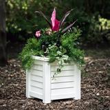 Mayne Inc. Lakeland Square Resin Planter w/ Water Reservoir in White | 16 H x 16 W x 16 D in | Wayfair 5866-W