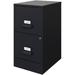 Inbox Zero Kimbell 2-Drawer Vertical Filing Cabinet Metal/Steel in Black/Gray | 26.7 H x 14.25 W x 18 D in | Wayfair
