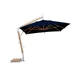 Bambrella Square Levante Side Wind Bamboo Cantilever Umbrella With Base, 11 Ft. - 3.4m SQ-SW-L-B | SWL-SYS2