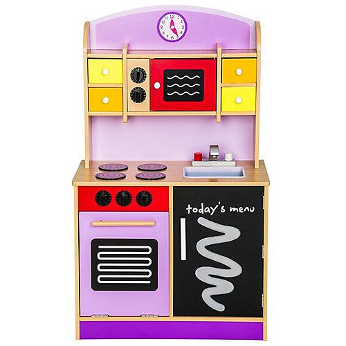 Kinderküche Kinderküche Spielküche aus Holz mit Zubehör Sweet violett