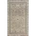 Hand Knotted Beige Overdyed & Vintage with Worn Wool Oriental Rug (4'10" x 7'10") - 4'10" x 7'10"
