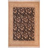 Tabriz Pak Persian Margaret Black/Tan Wool Rug - 8'1'' x 10'1'' - 8 ft. 1 in. X 10 ft. 1 in.