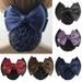 Walbest Women s Pro Bow Barrette Hair Clip Cover Bowknot Bun Cover Net Snood Hairnet Lace Bowknot Hair Accessories Headdresses