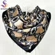 [BYSIFA]-Écharpes carrées en satin noir pour femmes écharpes de sauna châles d'hiver écharpes