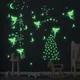 Autocollants muraux lumineux fluorescents pour enfants Stickers féeriques papillon lune étoile