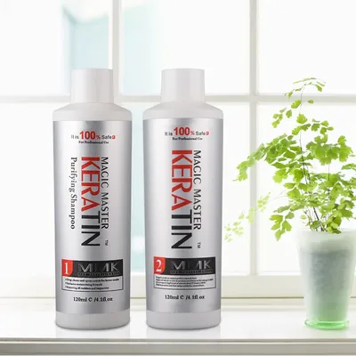 AMP Smelling KerBrian Treatment + Shampooing supporter fiant lisser et lisser les cheveux bouclés