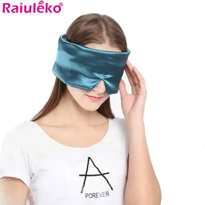 Masque oculaire de sommeil en soie respirant doux et Portable bandeau de repos ombre patch